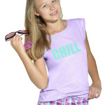 Dívčí pyžamo Chill fialové