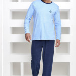 Froté pánské pyžamo Adrian modré