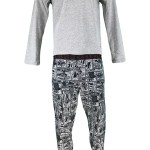 Pánské pyžamo U91X02 JR03O – L999 šedočerná – Guess
