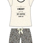Dámské pyžamo Cornette 628/143 Coffee kr/r