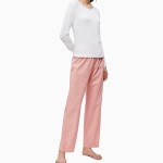 Dámské pyžamo QS6350E-WTQ oranžovobílá – Calvin Klein