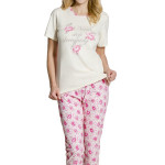 Dámské bavlněné pyžamo Rosie s růžičkami