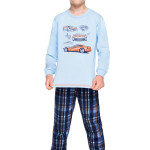 Chlapecké bavlněné pyžamo Maty modré s autem