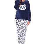 Dámské soft pyžamo Panda modré