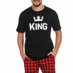 Krátké pánské pyžamo King černé
