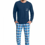 Pánské pyžamo 705 blue – Luna