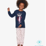 Dívčí pyžamo Muydemi 630037 10 Tm. modrá