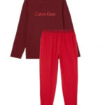Pánský pyžamový set NM1592E 6NJ bordo/červená – Calvin Klein
