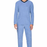 Pánské pyžamo 592 light blue plus – REGINA