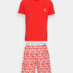 Pánské krátké pyžamo NM2128E 6OI červená – Calvin Klein