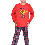 Chlapecké pyžamo Mimoň super hero červené