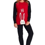 Dámské červeno černé pyžamo Rabbit Hi