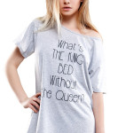 Dámské noční triko Queen of the bed šedé