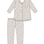 Dámské pyžamo Cornette 682/196 Flowers 3 dl/r S-2XL