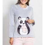 Dámské pyžamo dlouhé Panda se šálou