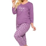 Dámské pyžamo pro plnoštíhlé Marion fialové