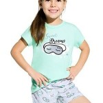 Dívčí bavlněné pyžamo Hanička tyrkysové