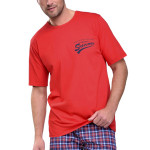 Krátké pánské pyžamo Ignac červené