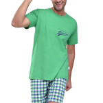 Krátké pánské pyžamo Ignac zelené